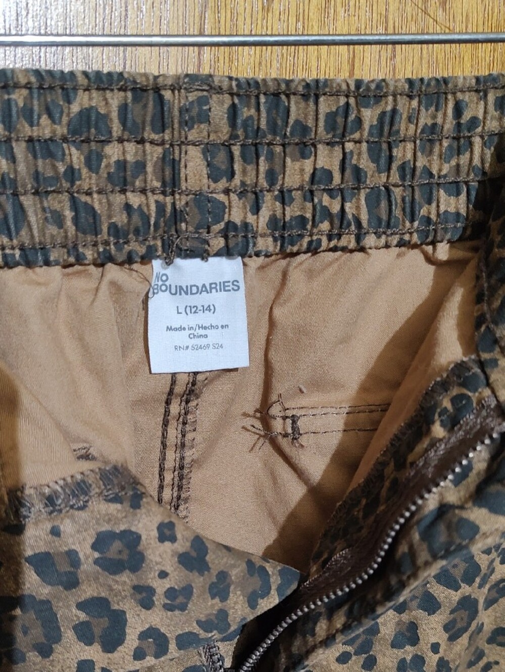 Leopard Print Cargo Pants - Brown - Picture 7 of 8